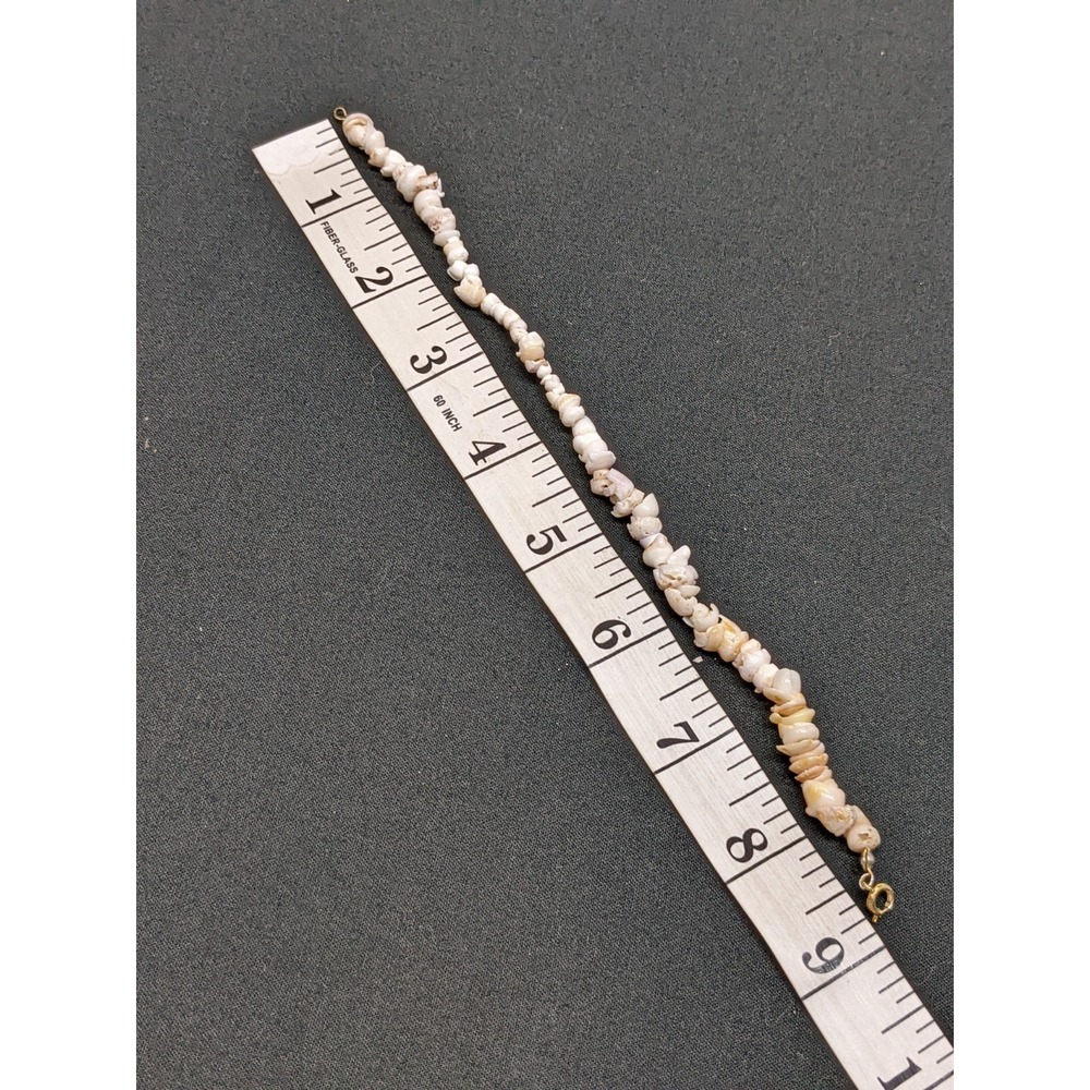 Vintage Puka Shell Bracelet Natural Shell Beach Surfer Ocean Vacation ~8.5" - Picture 6 of 6